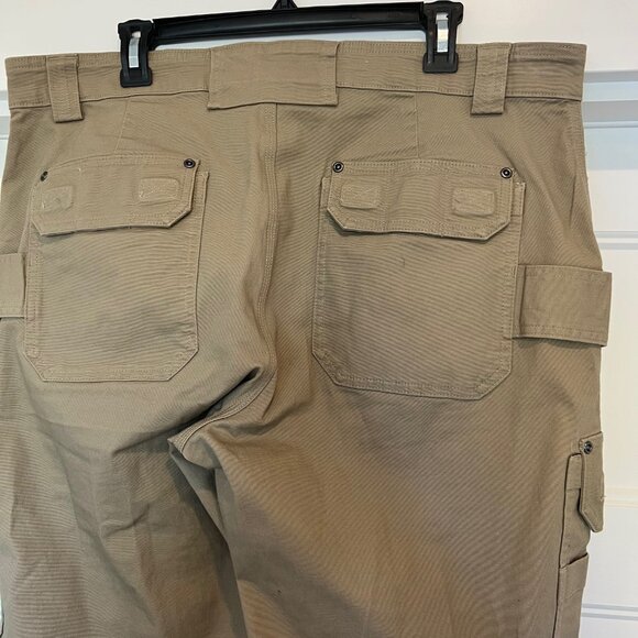 DULUTH Work Pants Men 38x31 Tan/Khaki Flex Fire Hose Relaxed Fit Cargo Pants - Picture 5 of 9